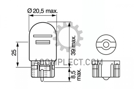 Лампа 12V-21W/5W