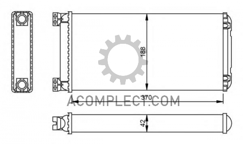 Радиатор печки Daf Man NRF NRF 53549
