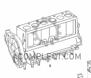 Блок двигателя OM366 (пенек) (б/у) Mercedes-Benz 3660102750