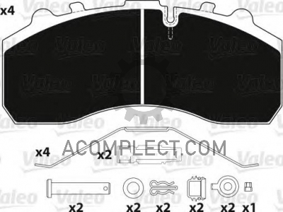 Колодки тормозные (29278) R22.5 Valeo 882200