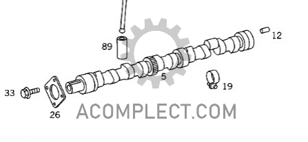 Распредвал OM364 + (б/у) Mercedes-Benz 3640500301